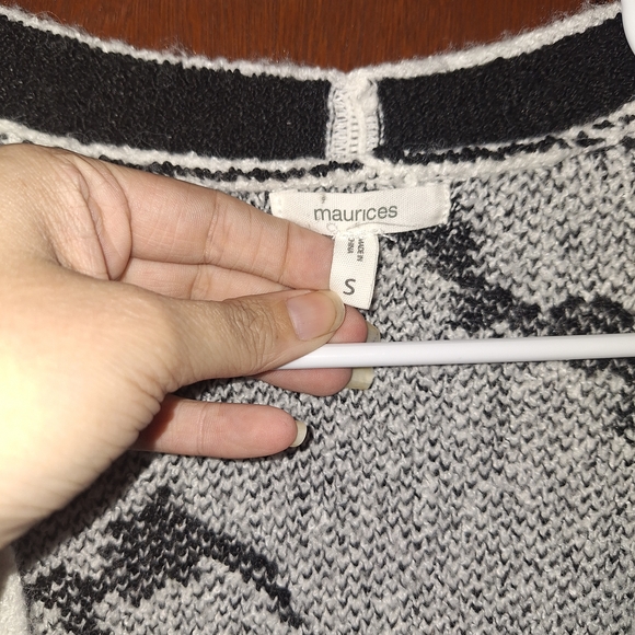 Maurices Black and White Bat Cardigan - Picture 2 of 7